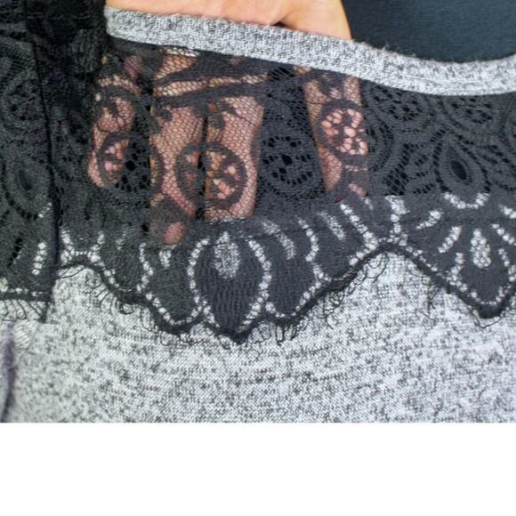 Rewind Top Sheer Black Lace Pullover Whimsygoth Grunge Dark Romance XS - Picture 3 of 4